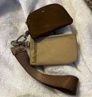 dual wristlet pouch trench
