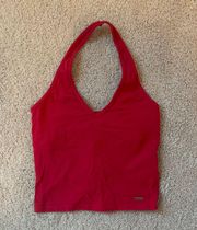 Hollister Red halter crop top