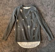 b+ab distressed oversized sweater