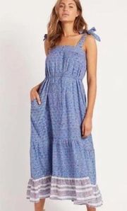 Cleobella Blue India Lotus Midi Dress Size: L