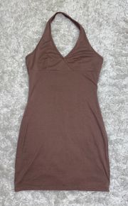 Brown Halter Dress