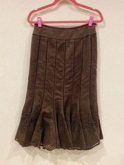 NWT Alberto Makali Laser Cut Midi Skirt Size 4