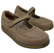 Womens 11.5W Mary Jane Shoes Tan Yellow Diabetic