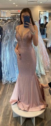 Light Pink Sparkle Prom Dress