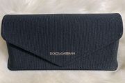 Dolce & Gabbana Black Tie Jacquard Silk Clutch Accessory Eyeglass Case | Small