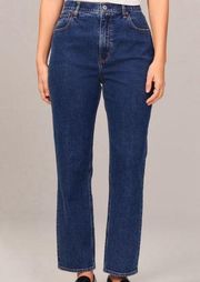 Abercrombie & Fitch Curve Love Ultra High Rise Ankle Straight Jean Size 10 (30L)