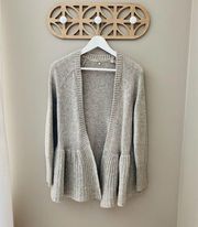 Knitted & Knotted by Anthro. Open Front Knit Cardigan Gray Sz Medium