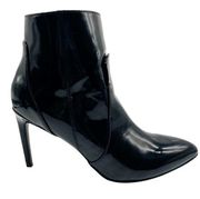 x Target Rebekah Patent Pointed Heeled Black Boots Size 9