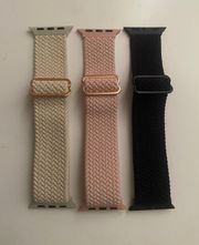 3 Pack Apple Watch Bands for sizes 38/40/41mm