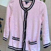 Chaps Women's Pink and Navy Cardigan size XLarge discontinued vintage