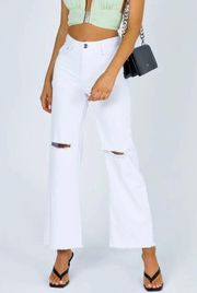 White High Rise Jeans