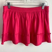 Roxy Melon Red Ruffle Mini Skirt