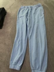 light blue sweatpants