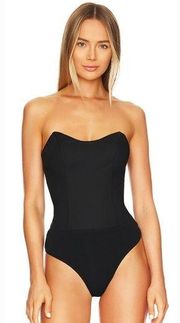 Superdown Stevie Sweetheart Bodysuit in Black