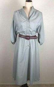 Vintage 1960s R & K Originals Western Boho belted button front midi dress 6/8*