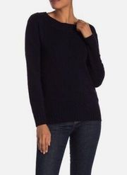 Vince Navy Blue Off the Shoulder Wool Cashmere Pullover Sweater Size XS A0636