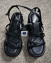 Black Platform Sandals 
