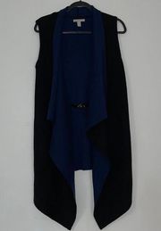 Dana Buchman Sleeveless Cascade Front Sweater.