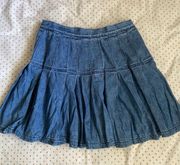 Arizona Pleated Denim Skirt 