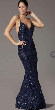 Navy Blue Prom Dress