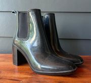 Jeffrey Campbell hurricane Chelsea rain boot glossy