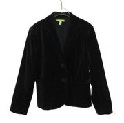 Sigrid Olsen Vintage Black Velvet Blazer Jacket Size 10