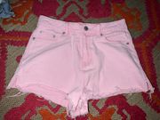 Pink Denim Shorts