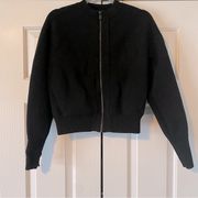 Athleta Black Sequoia Sweater Bomber Jacket, S