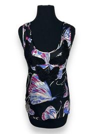 Emilio Pucci Silk Butterfly Tank Top Blouse Womens 6
