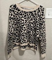 Yet Again- Leopard Print Crewneck Sweater size medium