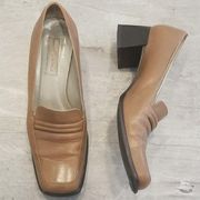 💕SAKS FIFTH AVENUE💕 Penny Loafer Leather Heels