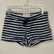 Jack Wills Blue White Striped Women's Comfy Mini Shorts