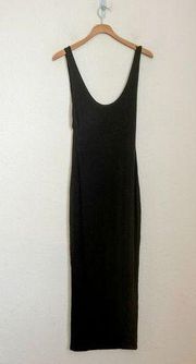 JluxLabel black midi stretch tank dress size M