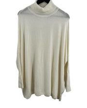 Joseph A XL Ivory Turtleneck Extra Soft Oversized Sweater New