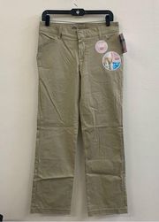 NEW Dickies WOMEN'S Relaxed Fit Straight Leg Stretch Twill Pants  Tan size 4R