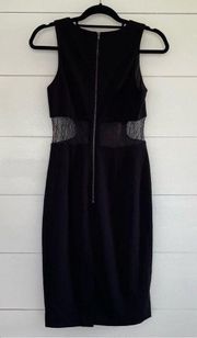 Jay Godfrey Black Lace Cutout Dress MIDI