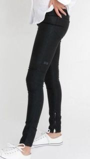 NWOT‎ KSUBI $259 Black Super Skinny Zip Grease Pants With Zipper On Ankle