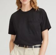 NEW Everlane The Organic Cotton Relaxed Pocket Tee in Black