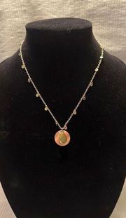 Vici Collection Gold Tone Necklace with Rhinestone Teardrop/Coin Pendant