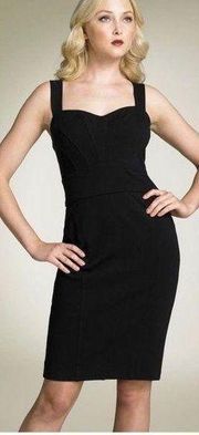 Diane Von Furstenberg Jiwon Sheath Black Ponte Dress Size 2