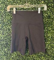 Aerie High Waisted Black Biker Shorts Size Small
