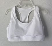 Fit White Racer Back Sports Bra Size Medium