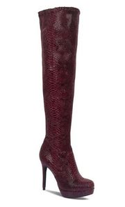 Thalia Sodi Clarissa Over-The-Knee Boots Snake Print