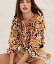 NWT BA&SH $195 DODDY FLORAL PRINT BUTTON SHIRT