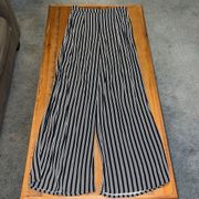 Amuse Society Black and White Striped High Waisted Pants