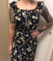 Everly Nordstrom Floral Midi Dress Size Medium