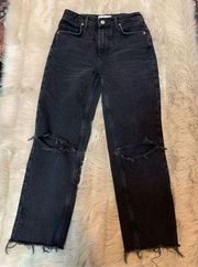 Free People We the Free Dakota Distressed Straight Leg Jean 24