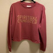 Spiritual Gangster Mauve Izzy Cropped Sweatshirt Size M