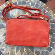 Madewell Orange leather crossbody with flaw