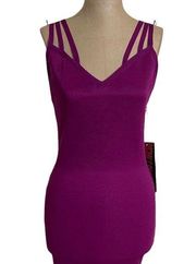 WOW Couture NWT magenta body con dress size Small